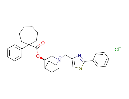 (R)-3-(1-phenylcycloheptanecarbonyloxy)-1-(2-phenylthiazol-4-ylmethyl)-1-azoniabicyclo[2.2.2]octane chloride