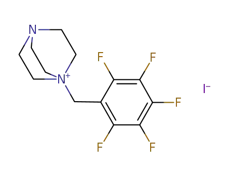 Molecular Structure of 1229616-94-7 (1-pentafluoro benzylammonium-4-aza-1-azonia bicyclo[2.2.2]octane iodide)