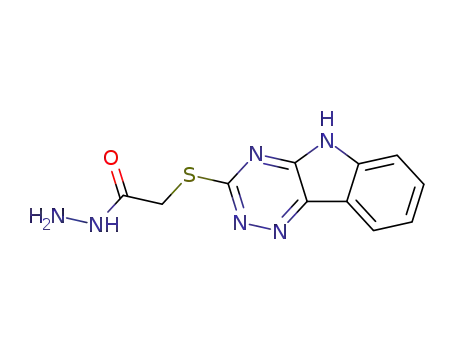 Molecular Structure of 189822-88-6 (2-(2-(2,3,6-TRIAZINO[5,4-B]INDOL-3-YLTHIO)ACETYL)HYDRAZIDE)