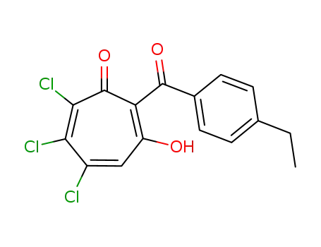 (2Z,4E,6E)-2,3,4-trichloro-7-(4-ethylbenzoyl)-6-hydroxycyclohepta-2,4,6-trienone