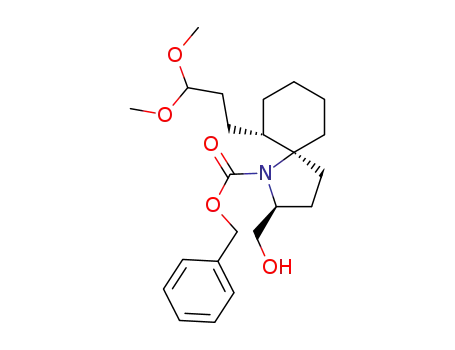 6-(3,3-dimethoxypropyl)-2-hydroxymethyl-1-azaspiro[4.5]decane-1-carboxylic acid benzyl ester