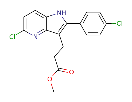 1H-Pyrrolo[3,2-b]pyridine-3-propanoic acid,
5-chloro-2-(4-chlorophenyl)-, methyl ester