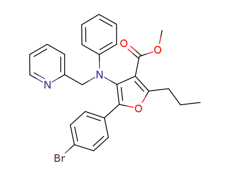 methyl 5-(p-bromophenyl)-4-(N-phenyl-N-(2-pyridylmethyl)-amino)-2-propylfuran-3-carboxylate