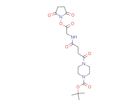 1-Piperazinecarboxylic acid,
4-[4-[[2-[(2,5-dioxo-1-pyrrolidinyl)oxy]-2-oxoethyl]amino]-1,4-dioxobutyl]-
, 1,1-dimethylethyl ester