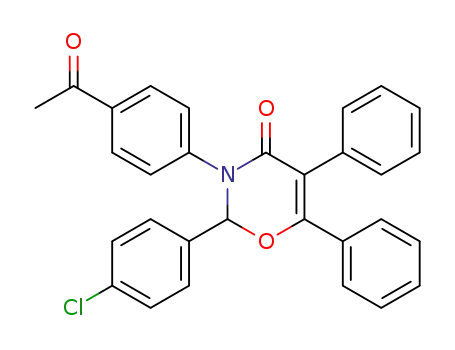3-(4-acetylphenyl)-2-(4-chlorophenyl)-5,6-diphenyl-2,3-dihydro-4H-1,3-oxazin-4-one
