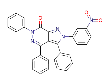 Molecular Structure of 501422-07-7 (7H-Pyrazolo[3,4-d]pyridazin-7-one,
2,6-dihydro-2-(3-nitrophenyl)-3,4,6-triphenyl-)