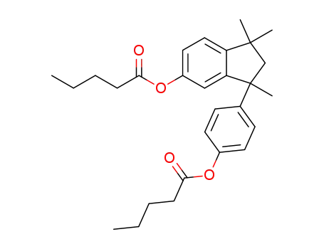 pentanoic acid 1,1,3-trimethyl-3-(4-pentanoyloxy-phenyl)-indan-5-yl ester