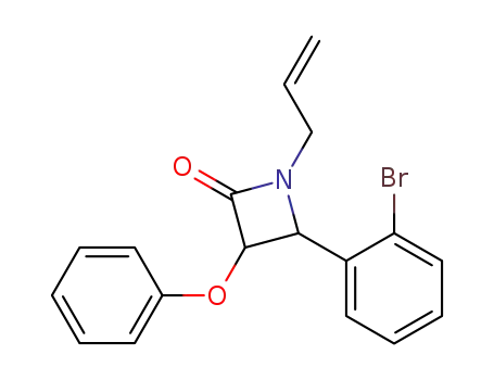 Molecular Structure of 243455-68-7 (1-allyl-4-(2-bromo-phenyl)-3-phenoxy-azetidin-2-one)
