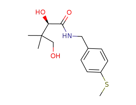 Molecular Structure of 1227380-62-2 ((R)-(+)-2,4-dihydroxy-3,3-dimethyl-N-(4-methyl-sulfanyl-benzyl)butyramide)