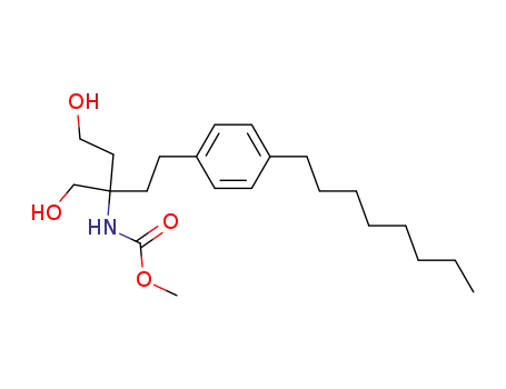 Molecular Structure of 177258-50-3 (2-Methoxycarbonylamino-2-[2-(4-octylphenyl)ethyl]butane 1,4-diol)