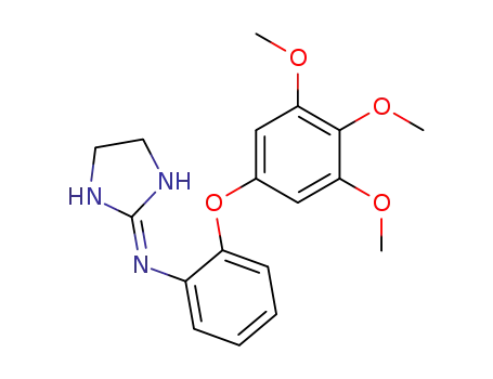 Molecular Structure of 76840-95-4 (2-<2-(3,4,5-trimethoxyphenoxy)phenylimino>imidazolidine)