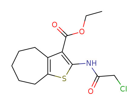 4H-Cyclohepta[b]thiophene-3-carboxylicacid, 2-[(2-chloroacetyl)amino]-5,6,7,8-tetrahydro-, ethyl ester