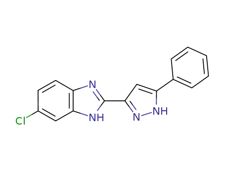 6-chloro-2-(5-phenyl-1H-pyrazol-3-yl)-1H-benzimidazole