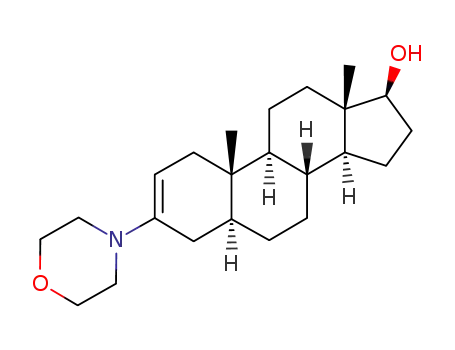Molecular Structure of 32771-65-6 (17β-hydroxy-3-morpholino-5α-androst-2-ene)