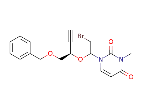 1-[1-((R)-1-benzyloxymethylprop-2-ynyloxy)-2-bromoethyl]-3-methyl-1H-pyrimidine-2,4-dione