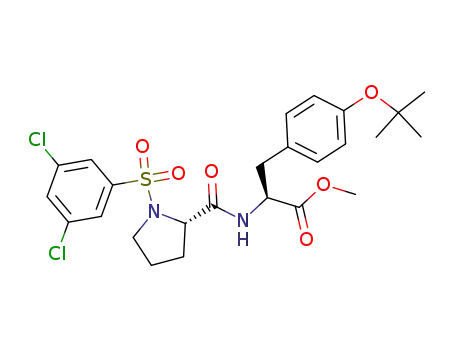 (S)-3-(4-tert-Butoxy-phenyl)-2-{[(S)-1-(3,5-dichloro-benzenesulfonyl)-pyrrolidine-2-carbonyl]-amino}-propionic acid methyl ester