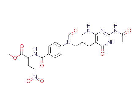 2-{4-[(2-acetylamino-4-oxo-3,4,5,6,7,8-hexahydro-pyrido[2,3-<i>d</i>]pyrimidin-6-ylmethyl)-formyl-amino]-benzoylamino}-4-nitro-butyric acid methyl ester