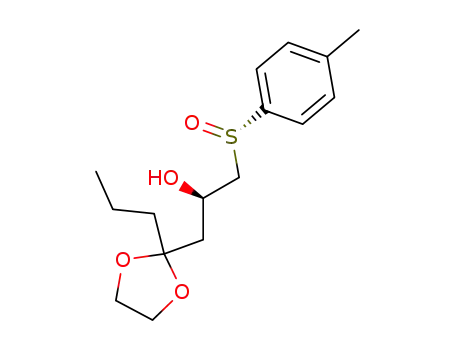 (-)-(2R,S<sub>S</sub>)-1-(p-tolylsulfinyl)-4-(1,3-dioxolane)-heptane-2-ol
