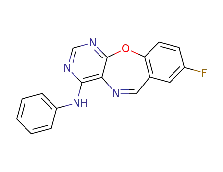 (8-fluoro-5-oxa-2,4,11-triaza-dibenzo[<i>a</i>,<i>d</i>]cyclohepten-1-yl)-phenyl-amine