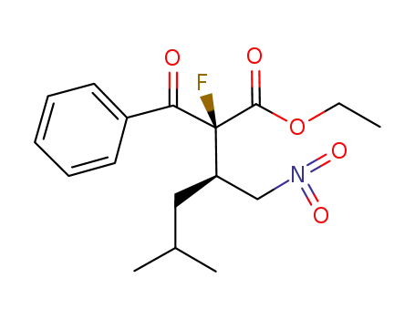 ethyl (2S,3R)-2-benzoyl-2-fluoro-5-methyl-3-(nitromethyl)hexanoate