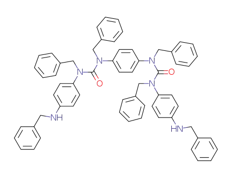 Molecular Structure of 477960-55-7 (1,3-dibenzyl-3-(4-benzylamino-phenyl)-1-{4-[1,3-dibenzyl-3-(4-benzylamino-phenyl)-ureido]-phenyl}-urea)