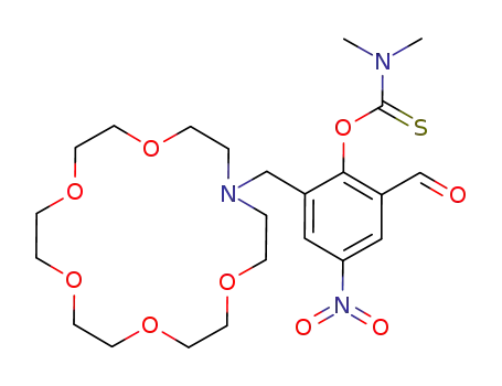 dimethyl-thiocarbamic acid <i>O</i>-[2-formyl-4-nitro-6-(1,4,7,10,13-pentaoxa-16-aza-cyclooctadec-16-ylmethyl)-phenyl] ester