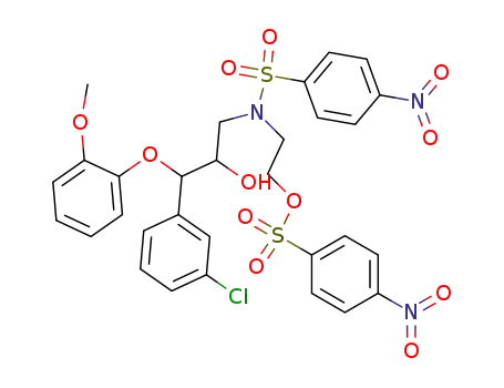 4-nitro-benzenesulfonic acid 2-[[3-(3-chloro-phenyl)-2-hydroxy-3-(2-methoxy-phenoxy)-propyl]-(4-nitro-benzenesulfonyl)-amino]-ethyl ester