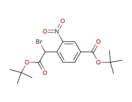 Molecular Structure of 444667-13-4 (tert-butyl α-bromo-α-(4-tert-butoxycarbonyl-2-nitrophenyl)acetate)