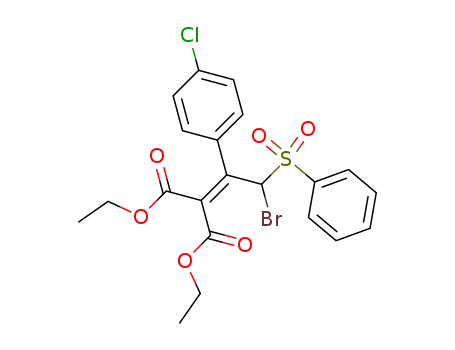 Diethyl 3-bromo-2-(p-chlorophenyl)-3-(phenylsulfonyl)propene-1,1-dicarboxylate