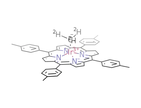 Molecular Structure of 872415-80-0 ((5,10,15,20-tetra-p-tolylporphyrinato)(methyl-d3)iridium(III))