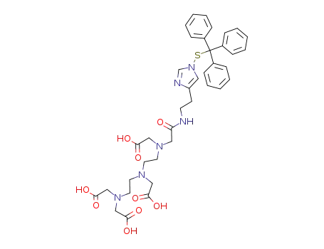 ((2-{[2-(bis-carboxymethyl-amino)-ethyl]-carboxymethyl-amino}-ethyl)-{[2-(1-tritylsulfanyl-1<i>H</i>-imidazol-4-yl)-ethylcarbamoyl]-methyl}-amino)-acetic acid