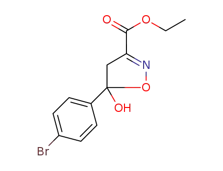 ethyl 5-(4-bromophenyl)-5-hydroxy-4,5-dihydro-3-isoxazolecarboxylate