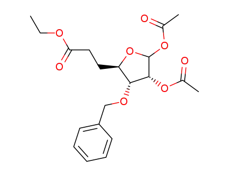 3-O-benzyl-5-deoxy-1,2-di-O-acetyl-5-ethoxycarbonylmethyl-D-ribofuranose