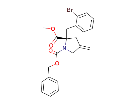 1,2-Pyrrolidinedicarboxylic acid,
2-[(2-bromophenyl)methyl]-4-methylene-, 2-methyl 1-(phenylmethyl)
ester, (2S)-