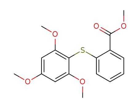 Molecular Structure of 1242674-03-8 (methyl 2-(2,4,6-trimethoxyphenylthio)benzoate)