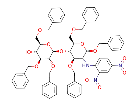 benzyl O-(2,3,6-tri-O-benzyl-β-D-glucopyranosyl)-(1->4)-3,6-di-O-benzyl-2-deoxy-2-(2,4-dinitroanilino)-β-D-glucopyranoside
