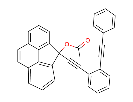 Molecular Structure of 612807-18-8 (acetic acid 4-(2-phenylethynyl-phenylethynyl)-4<i>H</i>-cyclopenta[<i>def</i>]phenanthren-4-yl ester)