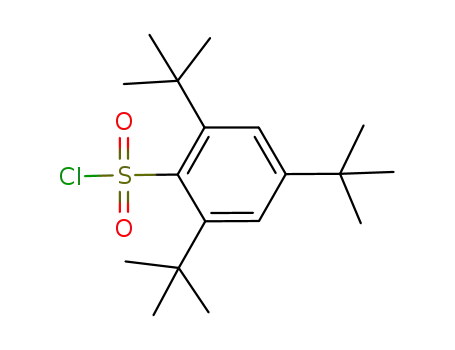 Molecular Structure of 159539-19-2 (Benzenesulfonyl chloride, 2,4,6-tris(1,1-dimethylethyl)-)