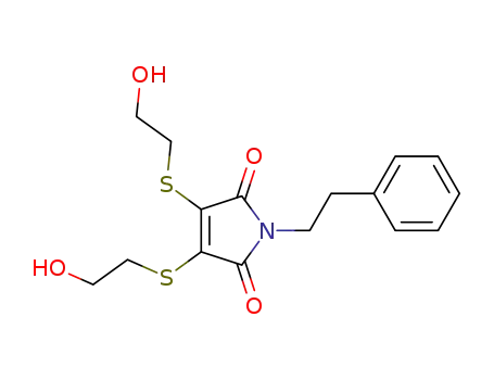 3,4-bis(2-hydroxyethylthio)-1-phenethyl-1H-pyrrole-2,5-dione