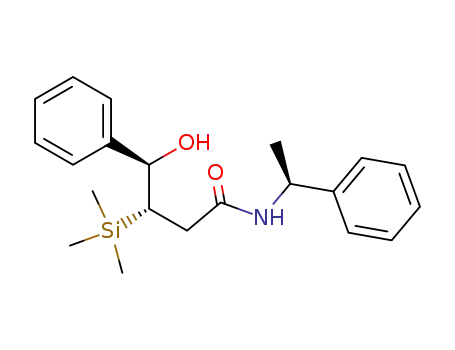 (3S,4R)-4-Hydroxy-4-phenyl-N-((S)-1-phenyl-ethyl)-3-trimethylsilanyl-butyramide