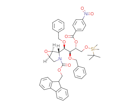 (1S,2S,5R)-(9H-fluoren-9-yl)methyl 2-((1R,2S,3R)-1,2-bis(benzyloxy)-4-(tert-butyldimethylsilyloxy)-3-(4-nitrobenzoyloxy)butyl)-6-oxa-3-azabicyclo[3.1.0]hexane-3-carboxylate