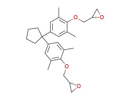 Molecular Structure of 1239517-08-8 (2,2'-(4,4'-(cyclopentane-1,1-diyl)bis(2,6-dimethyl-4,1-phenylene))bis(oxy)bis(methylene)dioxirane)