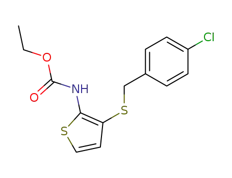 Molecular Structure of 220965-61-7 (ethyl N-<3-(4-chlorobenzylthio)-2-thienyl>oxamate)