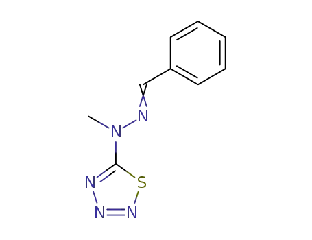 Molecular Structure of 113864-16-7 (Benzaldehyde, methyl-1,2,3,4-thiatriazol-5-ylhydrazone)