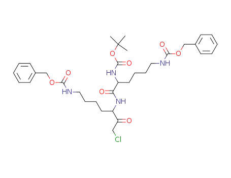 2-Oxa-4,10,17-triazaoctadecan-18-oic acid,
9-(chloroacetyl)-12-[[(1,1-dimethylethoxy)carbonyl]amino]-3,11-dioxo-1-
phenyl-, phenylmethyl ester