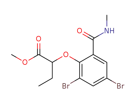 2-(2,4-dibromo-6-methylcarbamoyl-phenoxy)-butyric acid methyl ester
