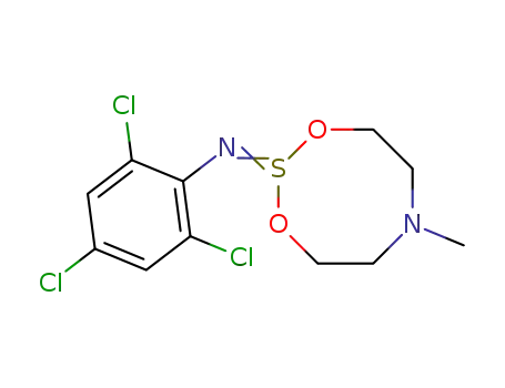 Molecular Structure of 79888-53-2 (4H-1,3,2,6-Dioxathiazocine,
2,2,5,6,7,8-hexahydro-2-[(2,4,6-trichlorophenyl)imino]-)