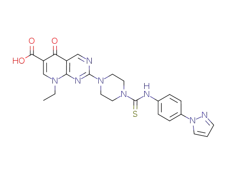 2-(4-{[(4-pyrazol-1-ylphenyl)amino]carbonothioyl}-1-piperazinyl)-8-ethyl-5-oxo-5,8-dihydropyrido[2,3-d]pyrimidine-6-carboxylic acid