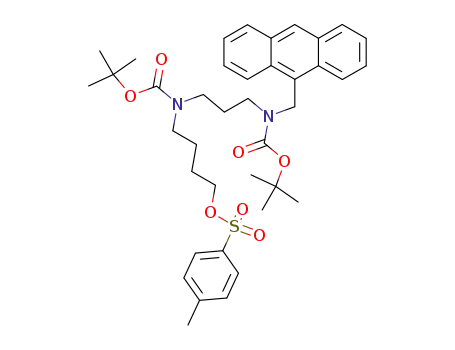 toluene-4-sulfonic acid 4-{[3-(anthracen-9-ylmethyl-tert-butoxycarbonylamino)propyl]-tert-butoxycarbonylamino}butyl ester