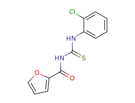 Molecular Structure of 82755-20-2 (2-Furancarboxamide, N-[[(2-chlorophenyl)amino]thioxomethyl]-)